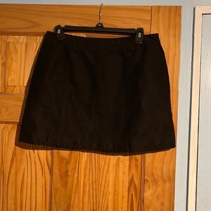 Black suede skirt